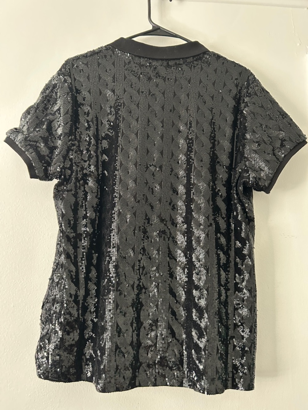 Polo by Ralph Lauren Black Sequin V-Neck Sweater Polo - Picture 7 of 9